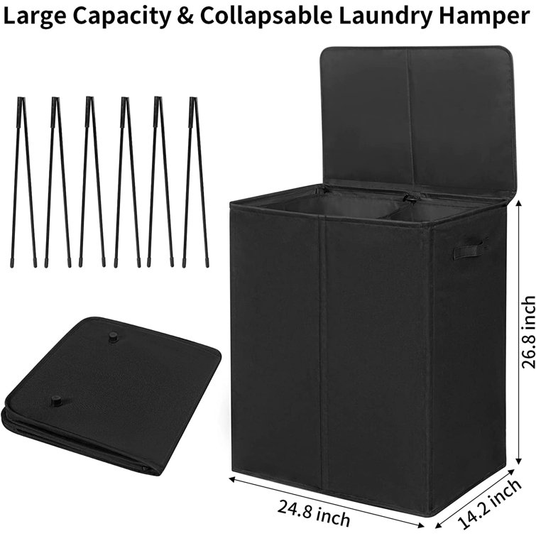 2 section hot sale laundry bin